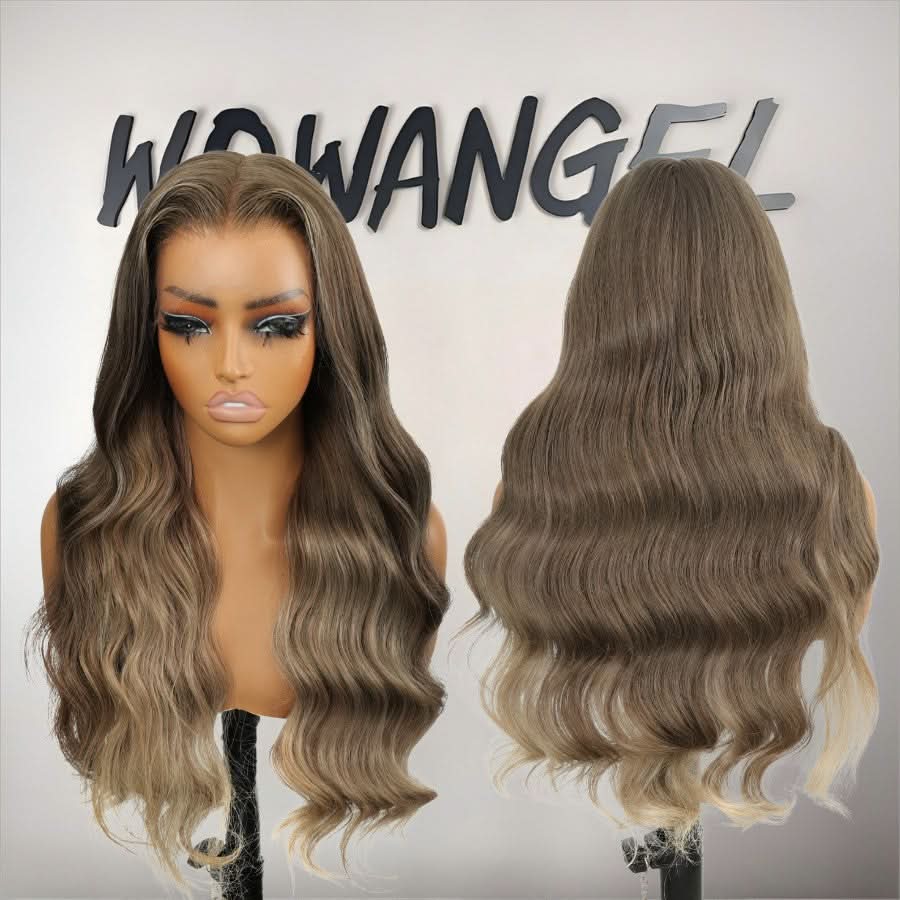 WOWANGEL Ash Gray Premium Raw Hair 13X6 HD Lace Frontal Wig - wowangel