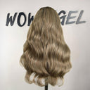 WOWANGEL Ash To Grey Colored Skinlike Real HD Lace 13X6 Lace Front Wig Loose Wave - wowangel