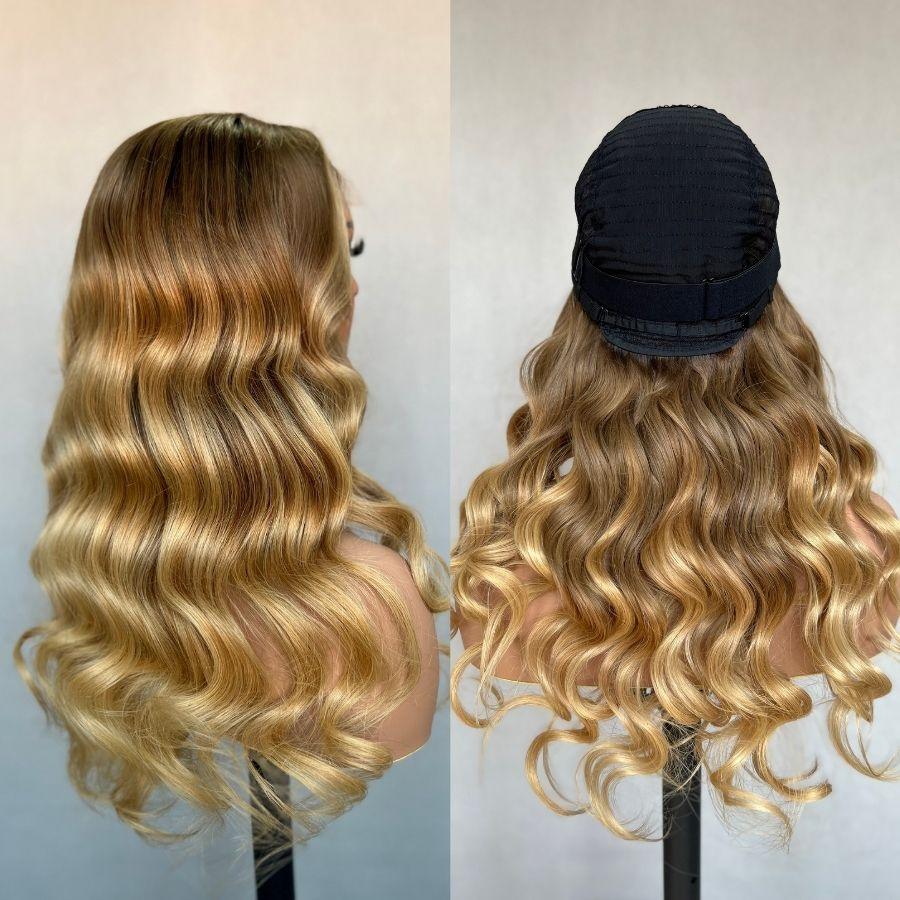 WOWANGEL Wig side and back view with cap