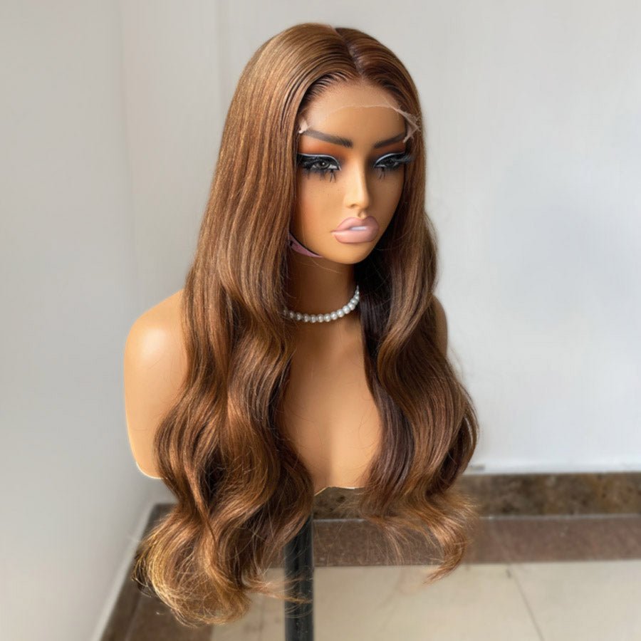WOWANGEL Balayage 5X5 HD Lace Closure Wigs Glueless Wig Premium Raw Hair - wowangel