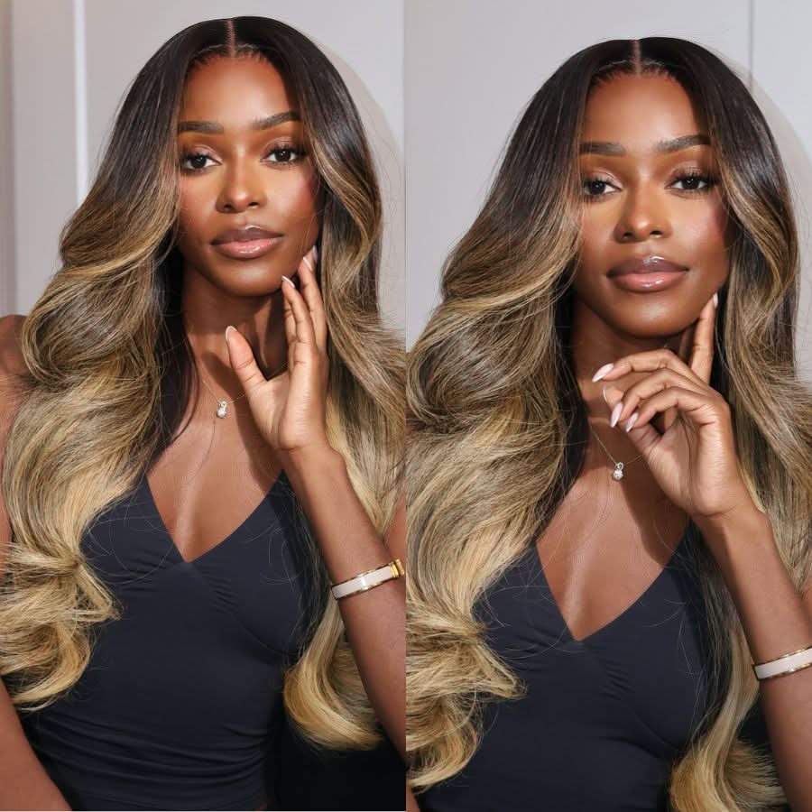 WOWANGEL Balayage Blonde Premium Raw Hair 13X6 HD Lace Frontal Wig - wowangel