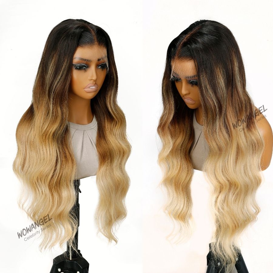 WOWANGEL Balayage Blonde Premium Raw Hair 13X6 HD Lace Frontal Wig - wowangel