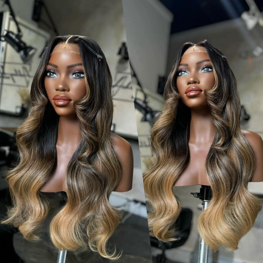 WOWANGEL Balayage Blonde Premium Raw Hair 13X6 HD Lace Frontal Wig - wowangel