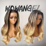 WOWANGEL Balayage Blonde Premium Raw Hair 13X6 HD Lace Frontal Wig - wowangel