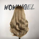 WOWANGEL Balayage Highlight Premium Raw Hair 13X6 HD Lace Full Frontal Wig - wowangel