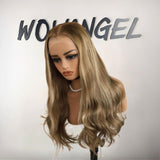 WOWANGEL Balayage Highlight Premium Raw Hair 13X6 HD Lace Full Frontal Wig - wowangel