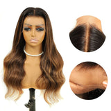 WOWANGEL Balayge Blonde HD Lace 13X6 Full Frontal Wig Body Wave Pre Plucked Hairline - wowangel