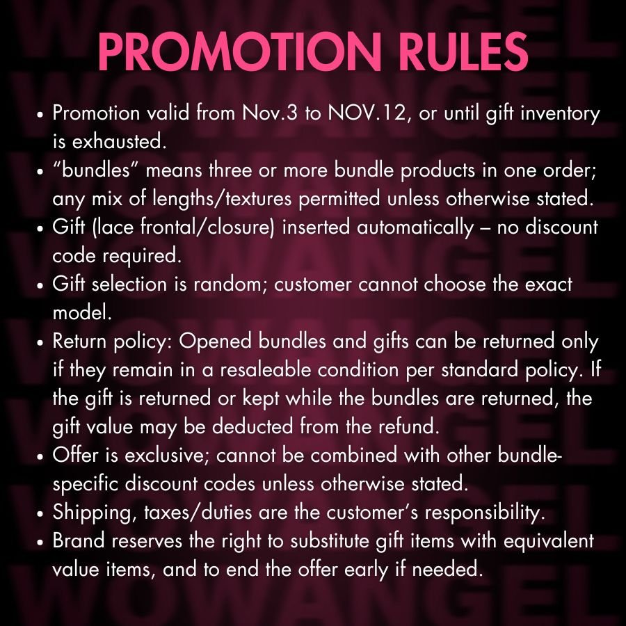 WOWANGEL Black Friday Bundles Deal - FREE Closure / Frontal - wowangel