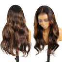 WOWANGEL Blonde Highlight HD Lace 13X6 Full Frontal Wig Pre Plucked Hairline - wowangel