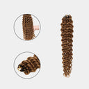 WOWANGEL Brown Color Pre-Separated Feather Crochet Human Hair Extensions for Miracle Knots Boho Braids Water Wave - wowangel