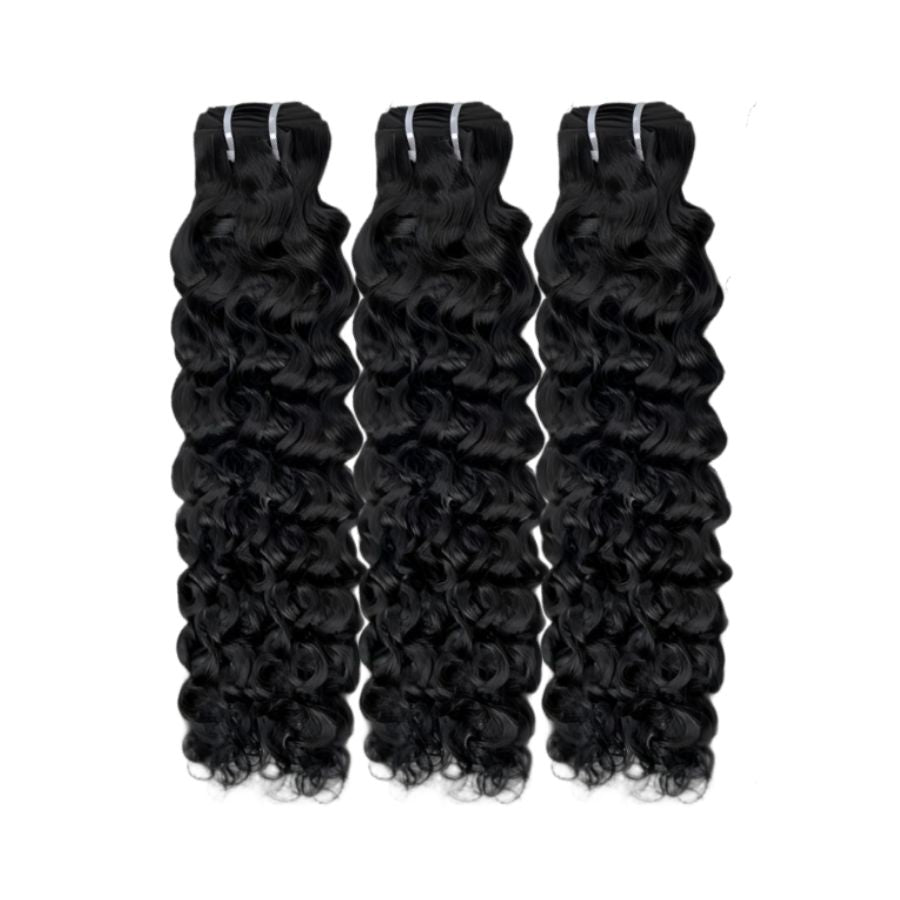 WOWANGEL Bundles Deal 3pcs Loose Wave/Water Wave/Kinky Straight/Burmese Curl 100% Human Hair Weaves - wowangel
