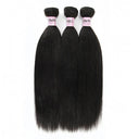 WOWANGEL Bundles Deal 3pcs Yaki Straight/ Kinky Straight 100% Human Hair Weaves - wowangel