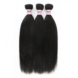 WOWANGEL Bundles Deal 3pcs Yaki Straight/ Kinky Straight 100% Human Hair Weaves - wowangel