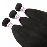 WOWANGEL Bundles Deal 3pcs Yaki Straight/ Kinky Straight 100% Human Hair Weaves - wowangel