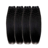 WOWANGEL Bundles Deal 4pcs 100% Human Hair Weaves Yaki/ Kinky Straight - wowangel