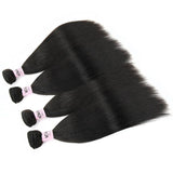 WOWANGEL Bundles Deal 4pcs 100% Human Hair Weaves Yaki Straight/Burmese Curl - wowangel