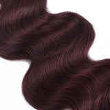WOWANGEL Burgundy/99J Hair Bundles Deal 3pcs Body Wave 100% Human Hair Weaves - wowangel