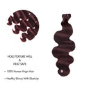 WOWANGEL Burgundy/99J Hair Bundles Deal 3pcs Body Wave 100% Human Hair Weaves - wowangel