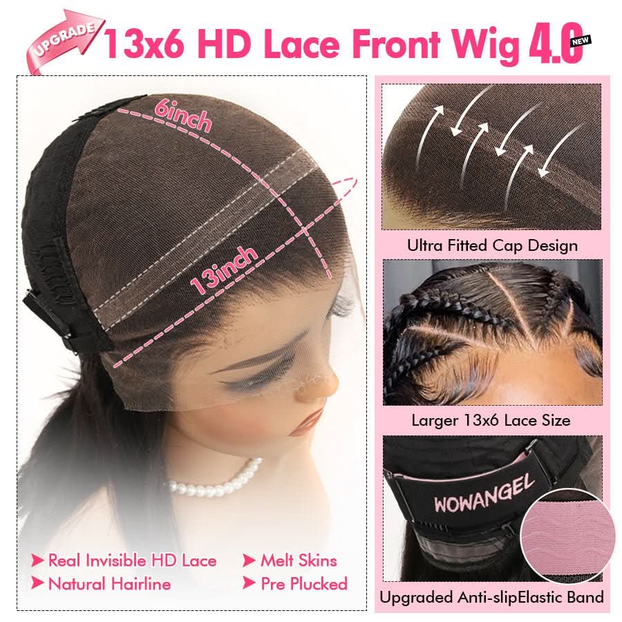 WOWANGEL Burmese Curl 13x6 Skinlike Real HD Lace Front Wig with Spiral Curly Ends - wowangel