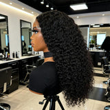 WOWANGEL Burmese Curl 7X6 Drawstring Glueless Wigs Wear to Go HD Lace Wigs - wowangel