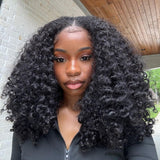 WOWANGEL Burmese Curl V Part Wigs Beginner Friendly Glueless U Part Wigs - wowangel