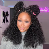 WOWANGEL Burmese Curl V Part Wigs Beginner Friendly Glueless U Part Wigs - wowangel
