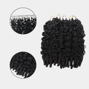 WOWANGEL Burmese Curly Miracle Knots Crochet Hair Pre-Separated Feather Crochet Human Hair Extensions - wowangel
