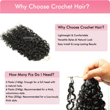 WOWANGEL Burmese Curly Pre - Separated Feather Crochet Human Hair Extensions - wowangel