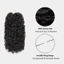 WOWANGEL Burmese Curly Pre-Separated Feather Crochet Human Hair Extensions for Miracle Knots Boho Braids - wowangel