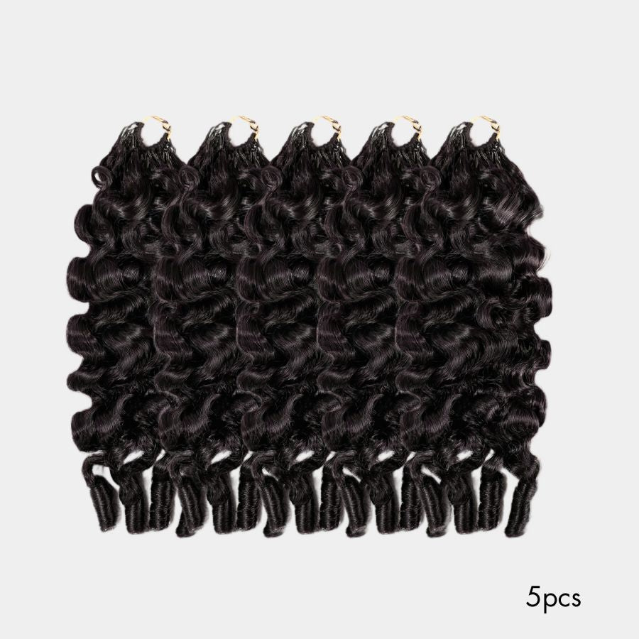 WOWANGEL Burmese Wave Miracle Knots Crochet Hair Pre-Separated Feather Crochet Human Hair Extensions - wowangel