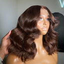 WOWANGEL Chestnut Brown 13x6 Skinlike Real HD Lace Wig Short Wave BOB - wowangel