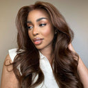 WOWANGEL Chestnut Brown Color 13X6 Skinlike Real HD Lace Front Wigs - wowangel