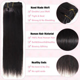 WOWANGEL Classic Lace Weft Clip Ins Hair Extensions Straight/Body Wave/Kinky Straight/Kinky Curly - wowangel