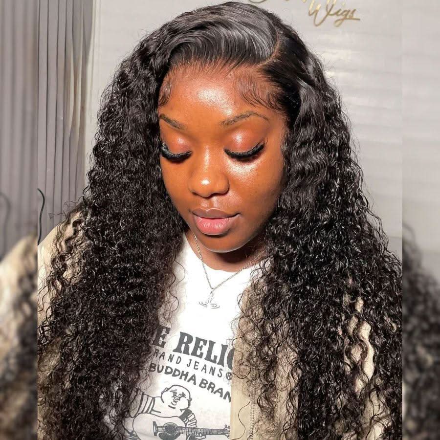 Water Wave Wig Human Hair HD Lace Plucked and Bleached – wowangel