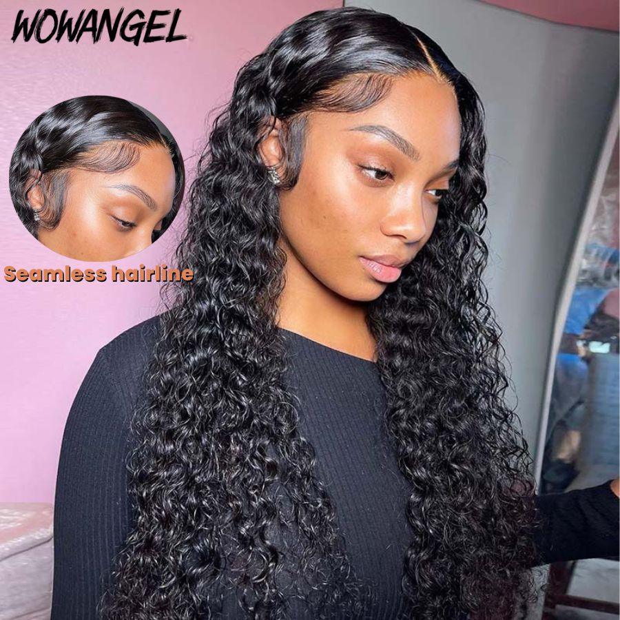 WOWANGEL seamless hairline curly HD lace wig