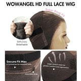 WOWANGEL Curly Pixie Skinlike Real HD Full Lace Wig Short Cut Wig - wowangel