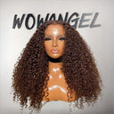 WOWANGEL Dark Brown Burmese Curly 13x6 Skinlike Real HD Lace Front Wig - wowangel