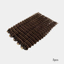 WOWANGEL Dark Brown Color Pre-Separated Feather Crochet Human Hair Extensions for Miracle Knots Boho Braids Deep Wave - wowangel