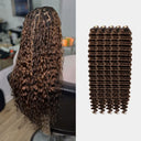 WOWANGEL Dark Brown Color Pre-Separated Feather Crochet Human Hair Extensions for Miracle Knots Boho Braids Deep Wave - wowangel