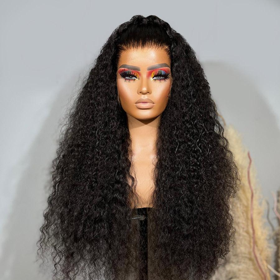 WOWANGEL Deep Curly 13X6 Full Frontal HD Lace Wig Seamless Clean Hairline - wowangel