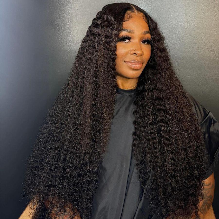 WOWANGEL Deep Curly 13X6 Full Frontal HD Lace Wig Seamless Clean Hairline - wowangel