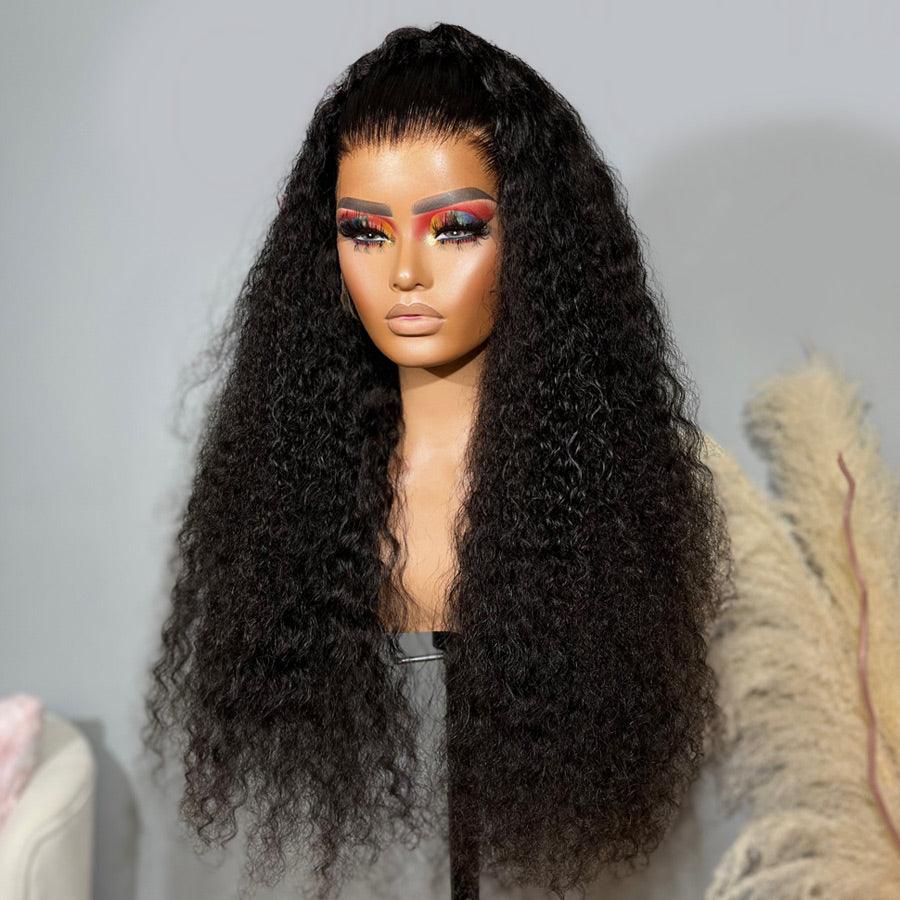 WOWANGEL Deep Curly 13X6 Full Frontal HD Lace Wig Seamless Clean Hairline - wowangel