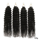WOWANGEL Deep Curly Pre - Separated Feather Crochet Human Hair Extensions - wowangel