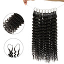 WOWANGEL Deep Curly Pre - Separated Feather Crochet Human Hair Extensions - wowangel