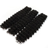 WOWANGEL Deep Wave Raw Hair Bundles Deal 3pcs 100% Human Virgin Hair Weaves - wowangel