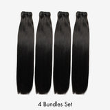 WOWANGEL European Raw Hair Bundles Straight Double Drawn Hair Weaves - wowangel