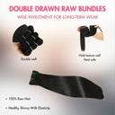 WOWANGEL European Raw Hair Bundles Straight Double Drawn Hair Weaves - wowangel