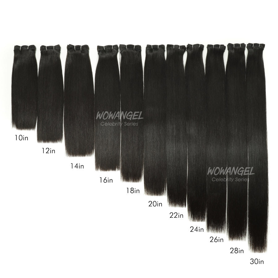 WOWANGEL European Raw Hair Bundles Straight Double Drawn Hair Weaves - wowangel
