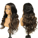 WOWANGEL Face - framing Highlights HD Lace 13X6 Full Frontal Wig Body Wave Pre Plucked Hairline - wowangel
