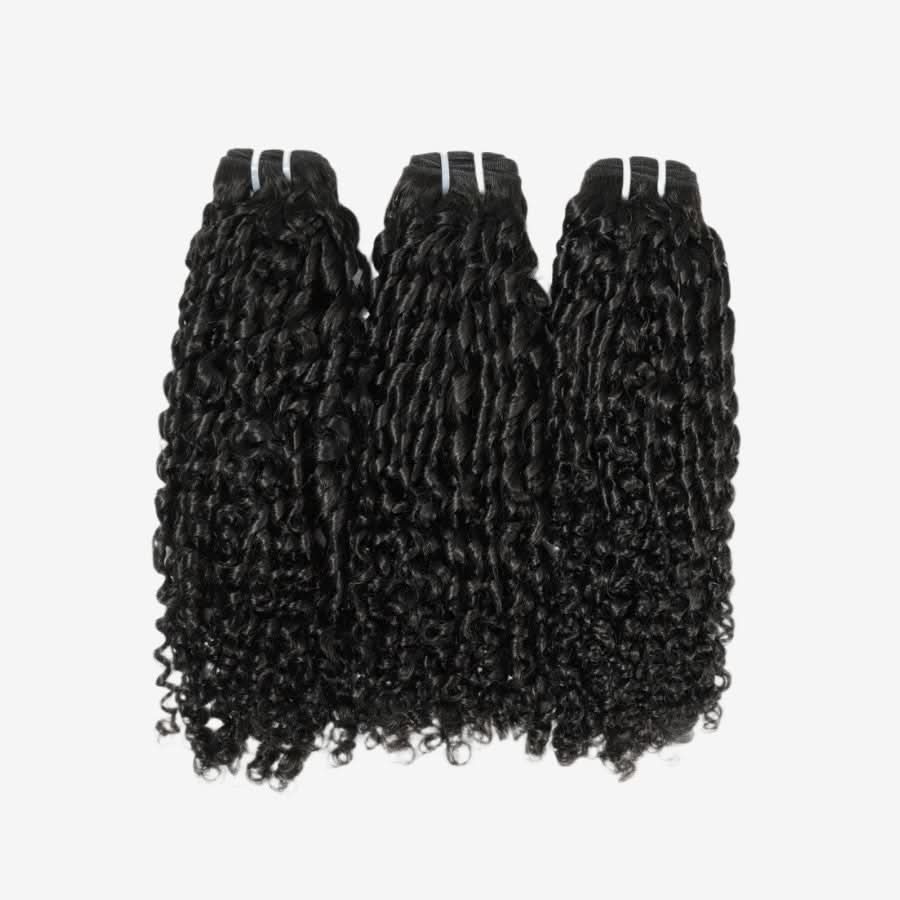 WOWANGEL Finger Twist Curly Hair Bundles Deal 100% Human Hair Weaves - wowangel
